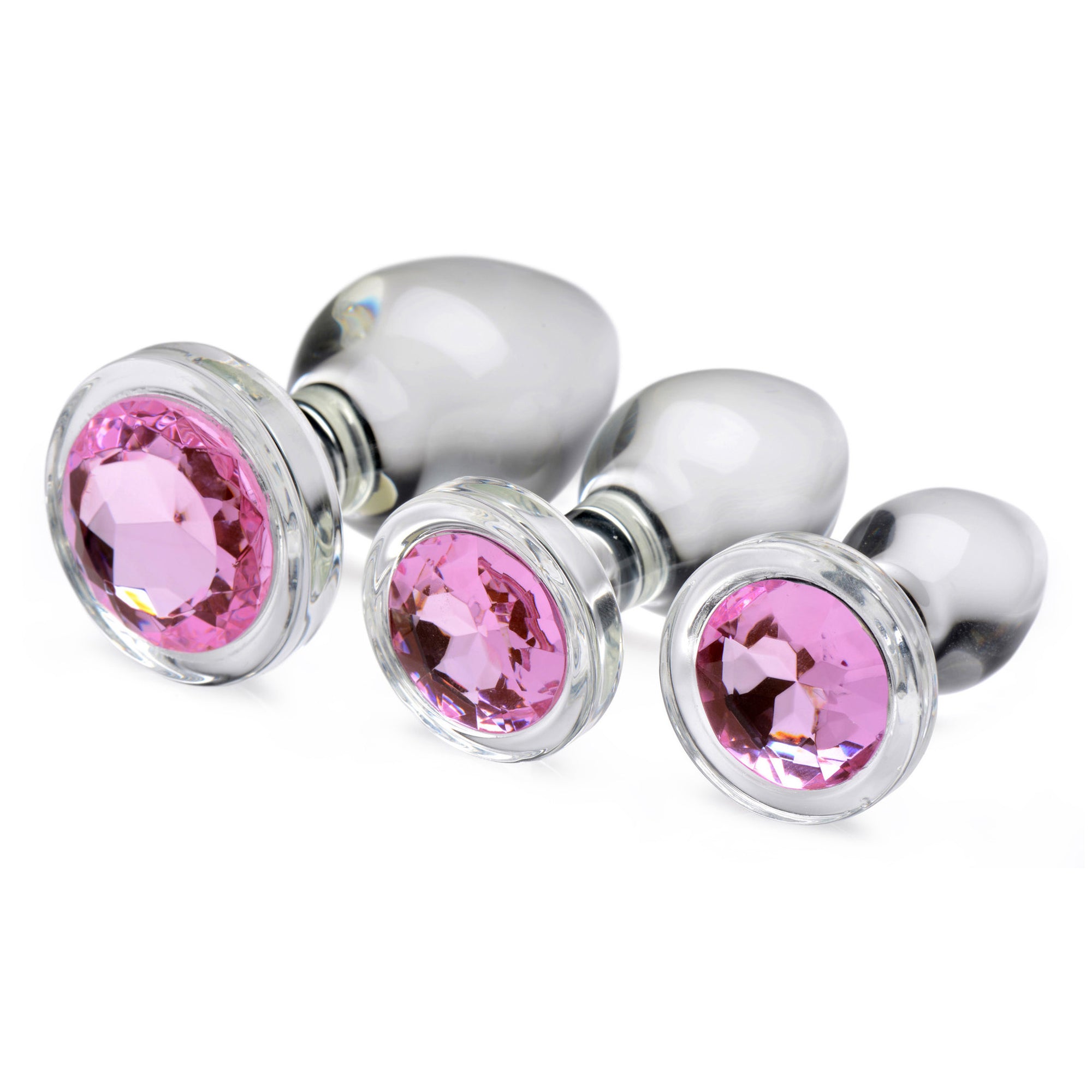 Pink Gem Glass Anal Plug Set 
Anal Toys
Booty Sparks Cupid’s Secret Stash